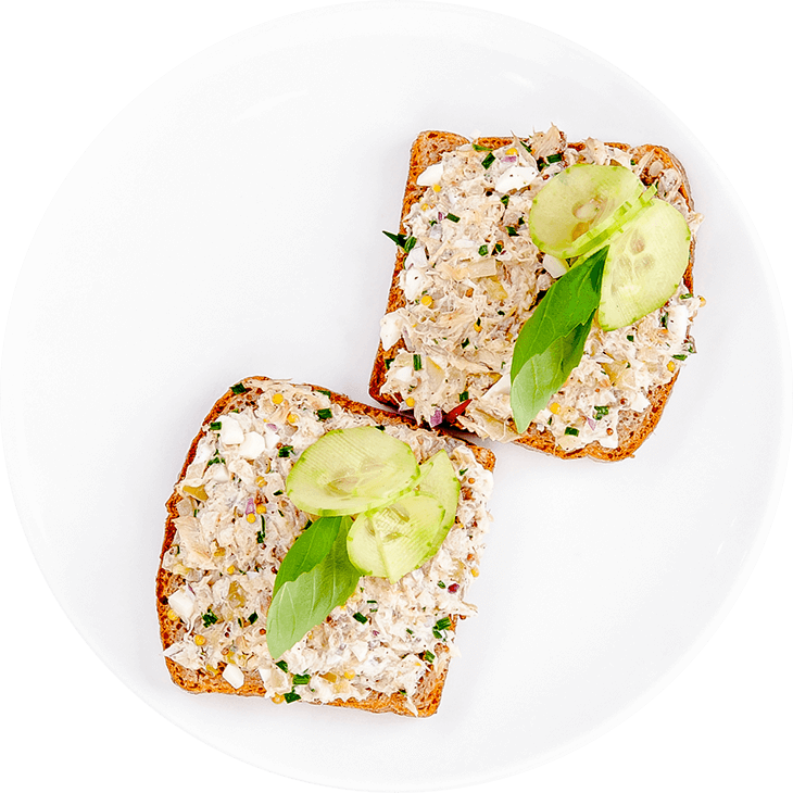 Uskumru ezmeli sandviç (glutensiz)