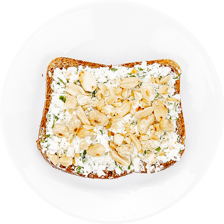Бутерброди з пастою з сиру фета та руколи
