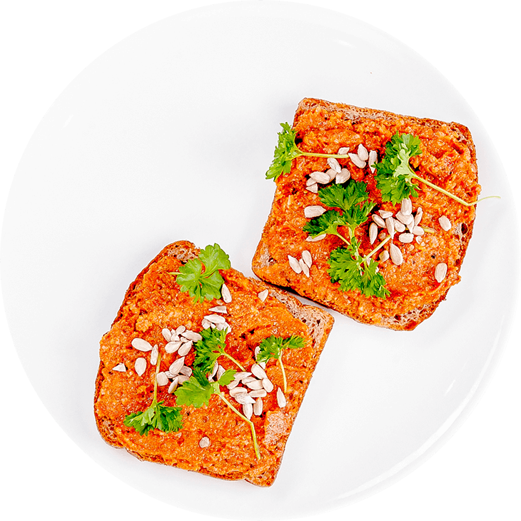 Бутерброди з сушеними помідорами і руколою (без глютену)