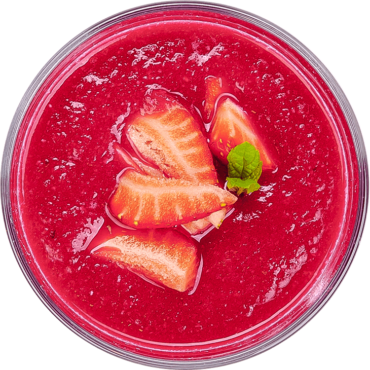 Cocktail mit Roter Beete und Erdbeeren