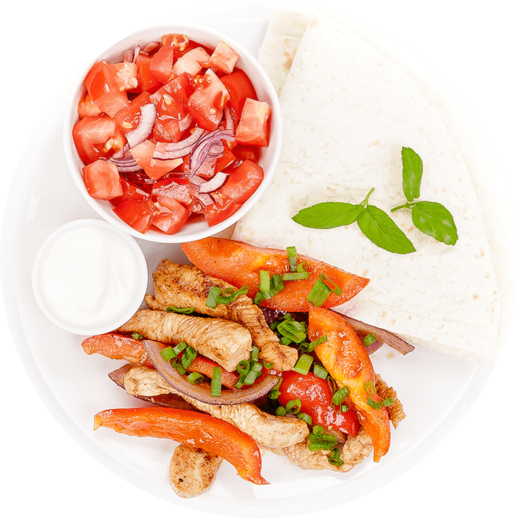 Fajitas with turkey