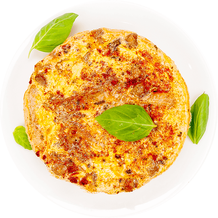Куриные ножки, запеченные с грибами, помидорами и спаржевой фасолью