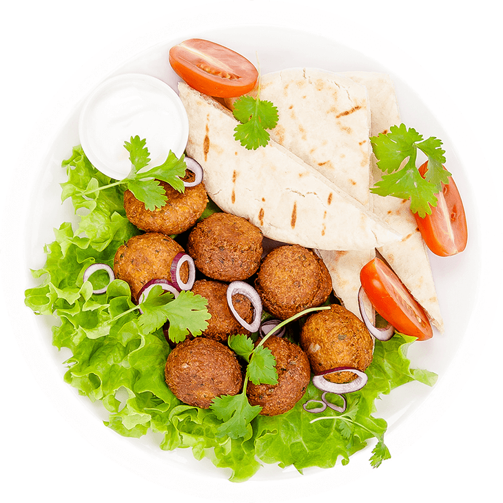 Pita mit Falafel 