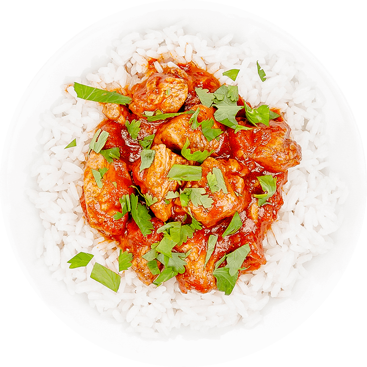 Tikka Masala Truthahn mit Basmati- Reis