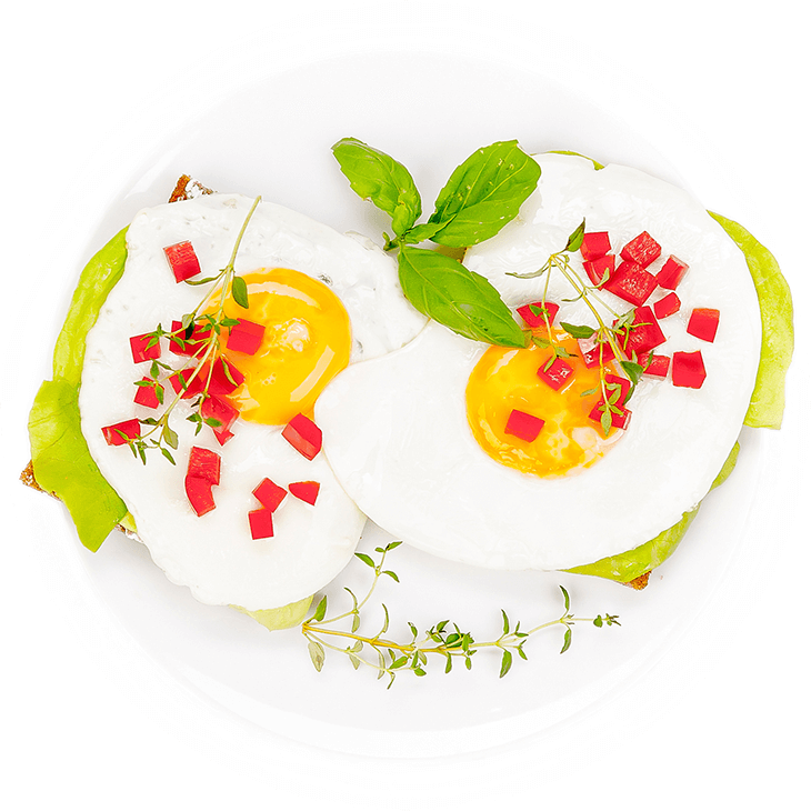 Kanapki z jajkiem sadzonym i papryką